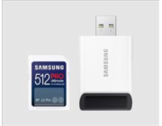 Samsung paměťová karta 512GB PRO ULTIMATE SDXC CL10 U3 V30 (č/z: až 200/130MB/s) + USB adaptér