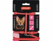 Zolux Postroj pro kočky s vodítkem 1,2m červený