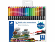 STAEDTLER Permanentní popisovače "Twin-tip", 36 barev, 0,4/2,0 mm, oboustranné 3187 TB36