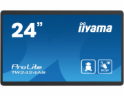 iiyama ProLite TW2424AS-B1 - LED monitor - 24" (23.6" zobrazitelný) - stacionární - dotykový displej - 1920 x 1080 Full HD (1080p) @ 60 Hz - IPS - 1000:1 - 14 ms - HDMI - reproduktory - černá, matná
