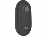 Logitech Pebble Mouse 2 M350s/Cestovní/Optická/4 000 DPI/Bezdrátová Bluetooth/Grafitová