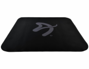 AROZZI Zona Quattro Black Grey/ ochranná podložka na podlahu/ 116 x 116 cm/ černá s šedým logem