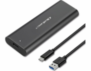 Kapesní pouzdro Qoltec | pozice pro M.2 SATA SSD disky | NVME | USB typ C