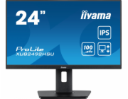 iiyama ProLite XUB2492HSU-B6 - LED monitor - 24" (23.8" zobrazitelný) - 1920 x 1080 Full HD (1080p) @ 100 Hz - IPS - 250 cd/m2 - 1300:1 - 0.4 ms - HDMI, DisplayPort - reproduktory - matná čerň