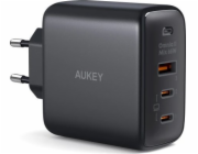 PA-B6T Black Omnia II GaN nástěnná nabíječka 3xUSB (2xUSB C+ 1xUSB A) 65W QC PD