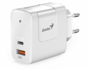 GENIUS nabíječka PD-65AC, 65W, rychlé nabíjení, USB-C PD3.0, USB-A QC3.0, bílá