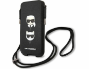Karl Lagerfeld and Choupette Head Saffiano PU Pouch S/M Black Stylová a praktická kapsa pro váš smartphone s logem světoznámé módní značky Karl Lagerfeld. Chrání telefon před poškozením a je i skvělý