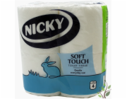 Papír toaletní 2 vrstvý Nicky Soft Touch 4 ks