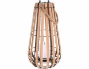 Lucerna solární s LED svíčkou 43 cm přírodní KO-512001060