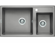 Deante SINK. ERIDAN ŠEDÁ KOVOVÁ ŽULA 2K 880X500X200 + ÚSPORA MÍSTA