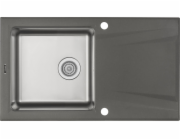 Deante PRIME DŘEZ ANTRACITOVÁ METALICKÁ ŽULA-OCEL 860X500X220 + ÚSPORA MÍSTA