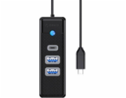 Orico Adaptér Hub Station/Replicator USB-C na 2x USB 3.0 + USB-C Orico, 5 Gbps, 0,15 m (černá)
