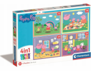 Clementoni Supercolor 4v1 - prasátko Peppa, puzzle