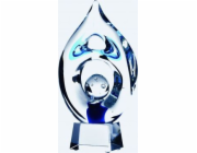 Victoria Sport Gravírovaná skleněná trofej + plněná barvou GS116C-26