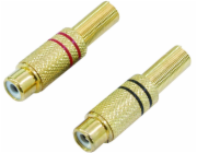 Zásuvka OMNITRONIC RCA pozlacená 5,4mm pár