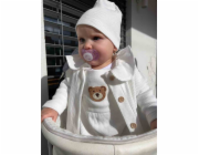 Kojenecká bavlněná čepička New Baby Luxury clothing bílá Vel.92/98