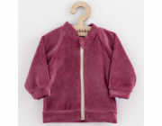 Kojenecká semišková mikina New Baby Suede clothes růžovo fialová Vel.68 (4-6m)