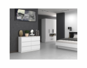 Topeshop M6 120 2X3 matná bílá komoda