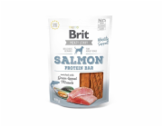 Brit Jerky lososová proteinová tyčinka lahodná 80g