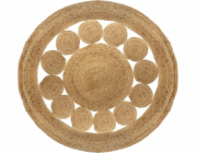 Koberec Atmosphera Jute 156147, pískově hnědý, D120 cm