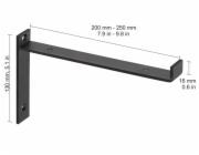 Policový držák Dolle Lip, 260x130 mm, černý