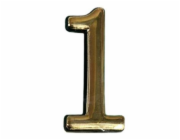 Číslo "1" N1011, barva mosaz, 5 cm