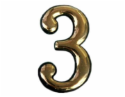 Číslo "3" CR 3, barva chrom, 5 cm