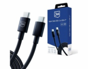 3mk datový kabel - Hyper Cable C to C 100W 1.2m, černá