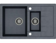 Dřez Quadron MORGAN 156 GraniteQ, ocel / černá metalíza