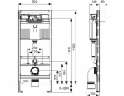 Tece rám TECEPROF SET. PRO WC 3/6L H112 BEZ NAPÁJENÍ