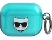 Ochranné pouzdro Karl Lagerfeld KLAPUCHFL Choupette pro AirPods Pro modré