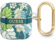 Ochranné pouzdro Guess Flower Strap Collection pro AirPods zelené