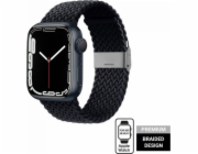 Splétaný řemínek Crong Crong Wave Band pro Apple Watch 38/40/41 mm grafit
