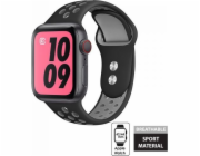 Sportovní pásek Crong Crong Duo – řemínek Apple Watch 42/44 mm (šedá/černá)