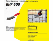 Klingspor K. RUČNÍ KARTÁČ PLASTOVÁ RUKOJEŤ BHP600 NEREZOVÝ DRÁT