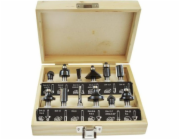Řezačky na dřevo AWTools, sada 12 kusů, stopka 8 mm (AW40513)
