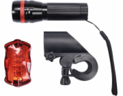 Vorel Sada svítilen na kolo přední + zadní 3W 5 LED 150lm 3x1,5VAAA+2x1,5V (88422)