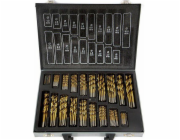 Sada stříbrných titanových válcových kovových vrtáků 1,0–10,0 mm mm (10410)