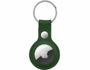 Crong Keychain Crong kožené pouzdro s kroužkem na klíče Apple AirTag (zelené)