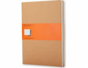 Moleskine Sada 3 MOLESKINE Cahier Journal XL (19x51cm), linkovaný, 120 stran, písek