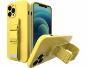 Hurtel Rope case gelové pouzdro s řetízkem na šňůrku na kabelku Samsung Galaxy S21+ 5G (S21 Plus 5G) žlutá