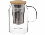 SKLENĚNÁ KONVICE S VÍKEM 900ML