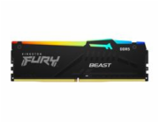 Kingston FURY Beast RGB - DDR5 - modul - 32 GB - DIMM 288-pin - 6000 MHz / PC5-48000 - CL30 - 1.4 V - bez vyrovnávací paměti - on-die ECC - černá