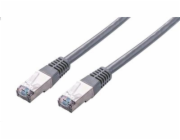 C-TECH kabel patchcord Cat5e, FTP, šedý, 10m