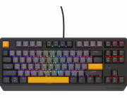 Genesis herní klávesnice THOR 230/TKL/RGB/Outemu Red/Drátová USB/US layout/Anchor Negative Šedá