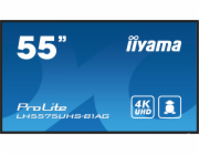 iiyama ProLite LH5575UHS-B1AG - 55" Třída úhlopříčky (54.6" zobrazitelný) displej LCD s LED podsvícením - digital signage - s vestavěný přehrávač médií, SDM Slot PC - 4K UHD (2160p) 3840 x 2160 - čern