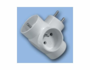 OEM Instalační rozdvojka 3x10A, bílá (white)