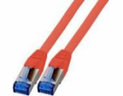 EFB Patchcord RJ45 S/FTP, Cat.6A, Cat7 TPE superflex, 0,15 m, červený