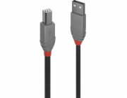Lindy USB-A - USB-B kabel USB 1 m šedý (36672)