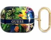 Ochranné pouzdro Guess Flower Strap Collection pro AirPods Pro modré